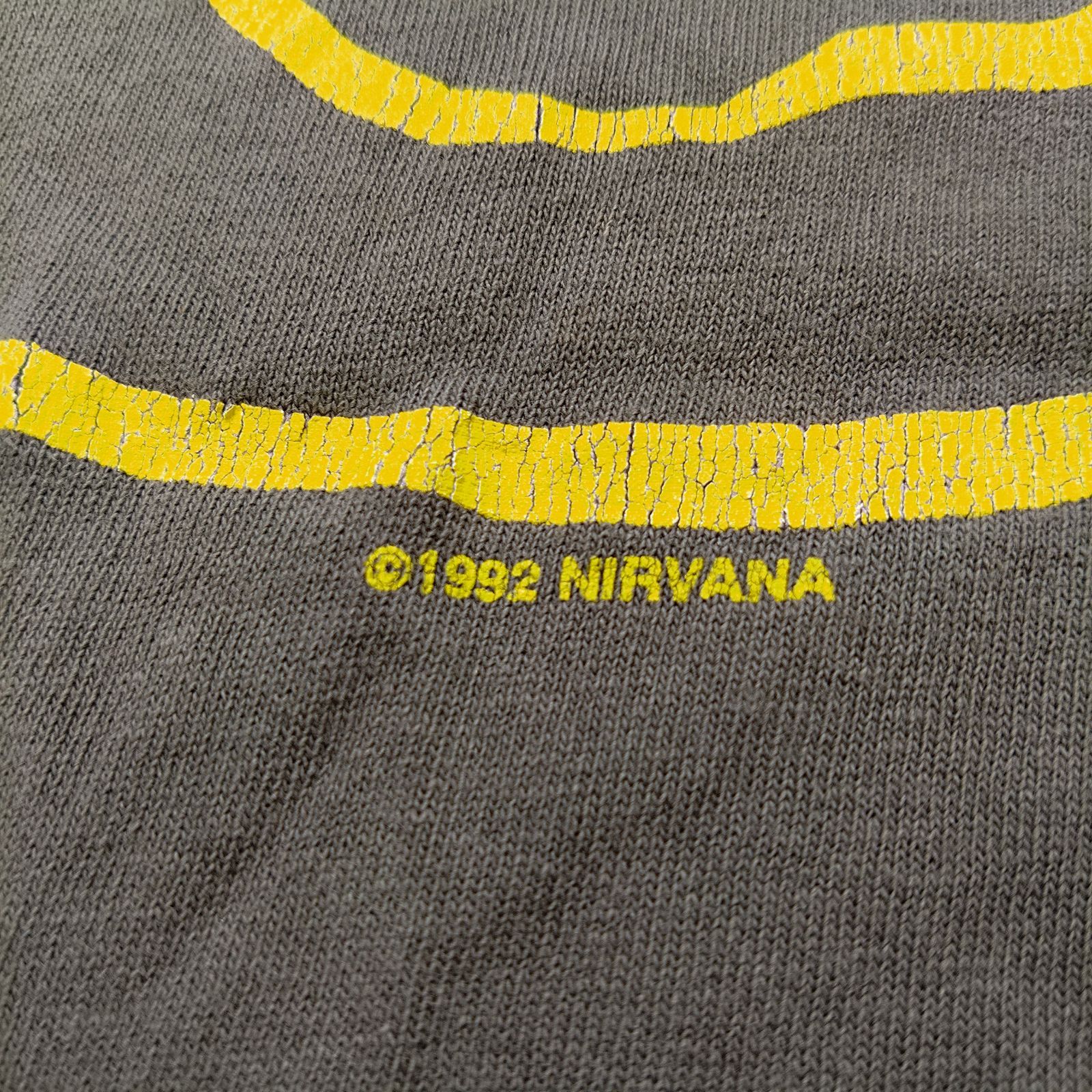希少 ニルヴァーナ NIRVANA SMILE Tシャツ 00s グレー XL コピーライト 