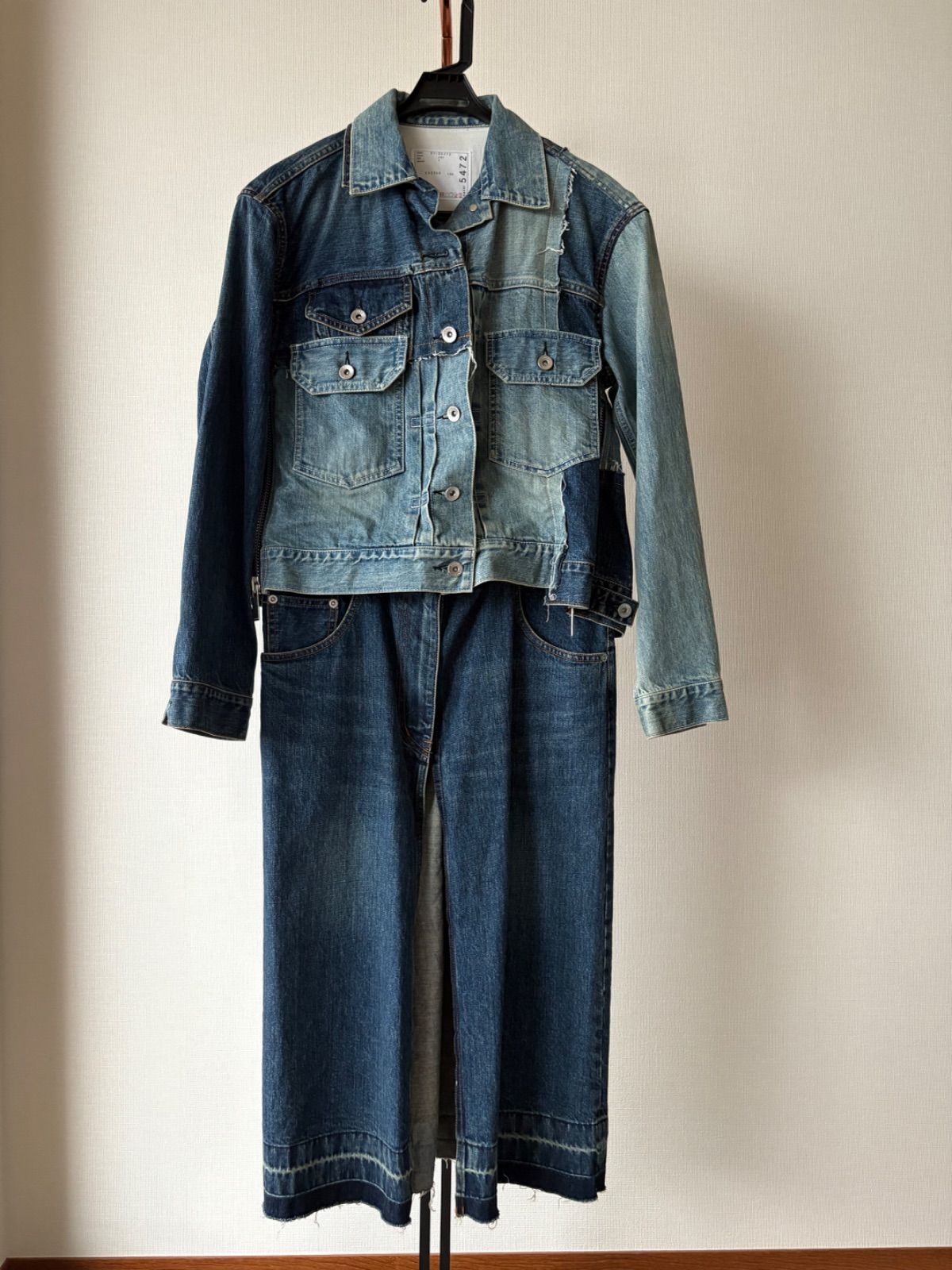 Sacai サカイ 21-05472 リメイク ドッキング デニムコート 2 Sacai サカイ 21-05472 リメイク ドッキング デニムコート 2