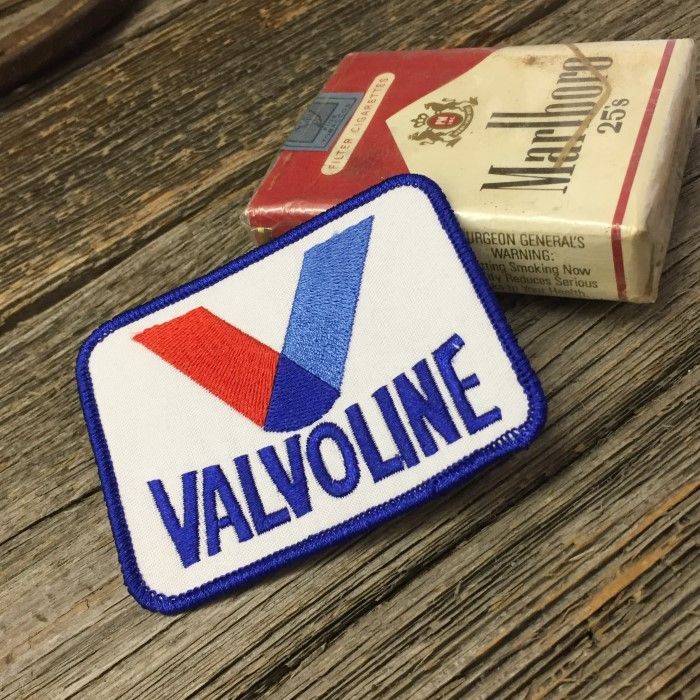 VALVOLINE ロゴ 刺繍 ワッペン ◇ バルボリン パッチ オイルブランド