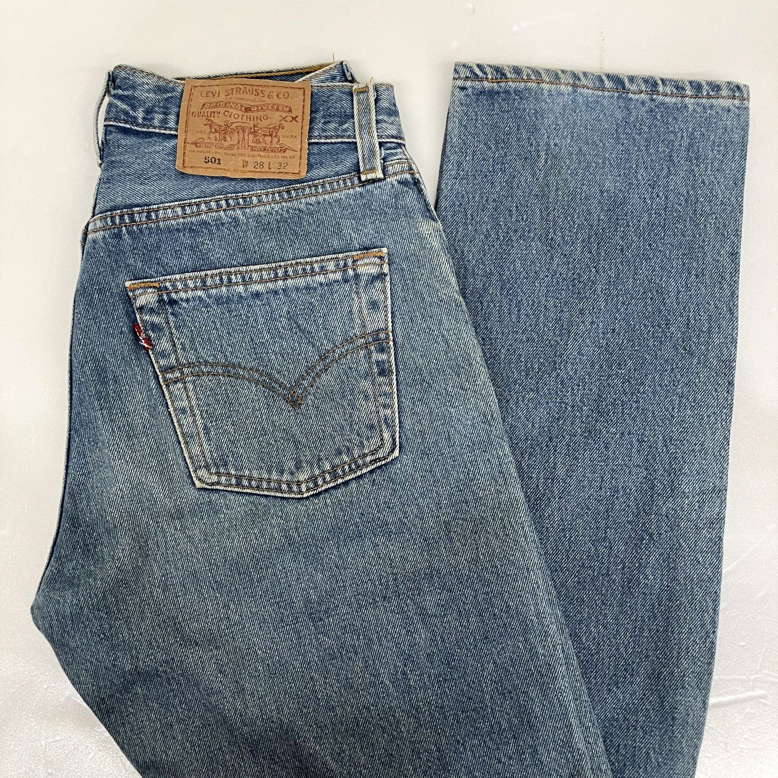 90s Levi's リーバイス WOMEN 501 レッドタブ W28 L32 USA製 デニムパンツ フェード◎