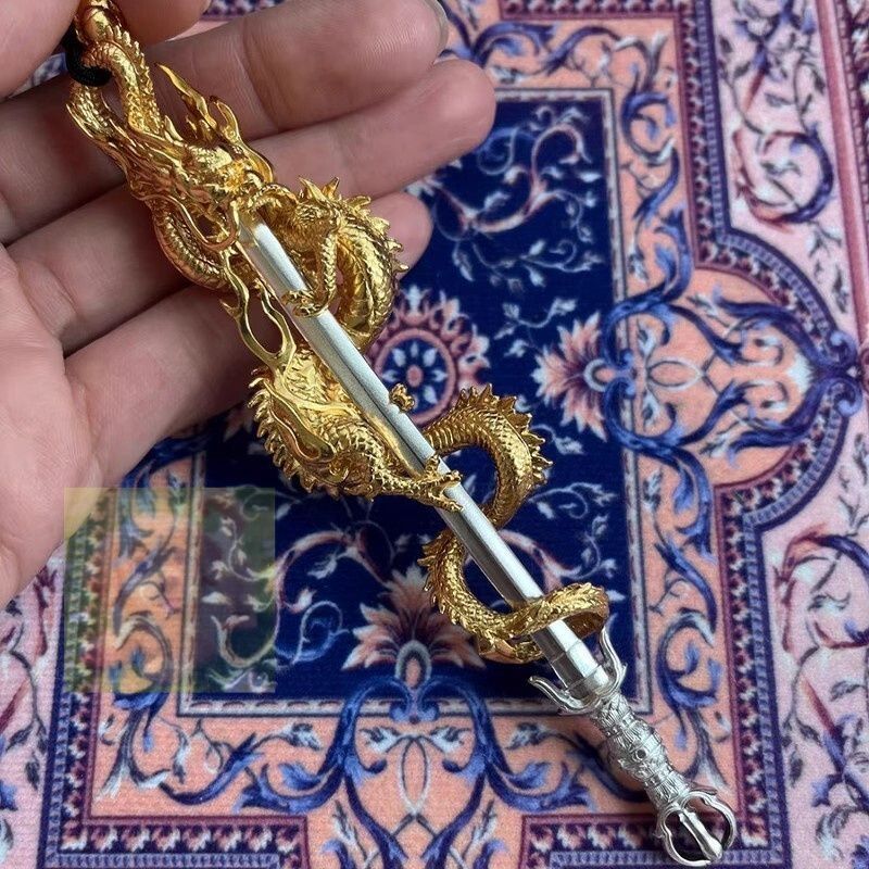 倶利伽羅龍王 倶利伽羅剣 密教法具 寺院仏具 倶利伽羅不動 不動尊 高さ約13.7cm