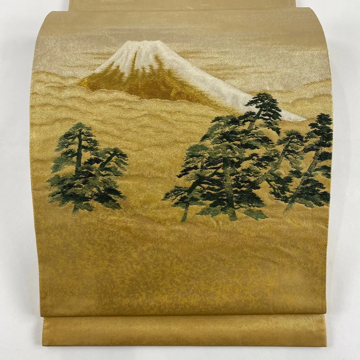 横山大観　袋帯　富士山 袋帯 美品 逸品 じゅらく 落款あり 横山大観 或る日の太平洋