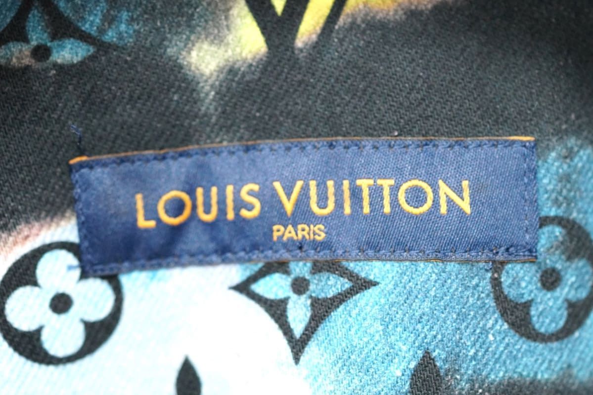 21AW LOUIS VUITTON Peinted Monogram Tie-Dyed Denim Shirt ルイ