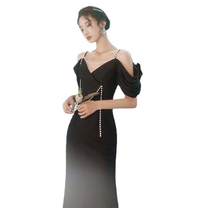パールサスペンダー パーティードレス フリル マーメイド 上品 ロイヤルパーティー ROYAL PARTY パールサスペンダースリット