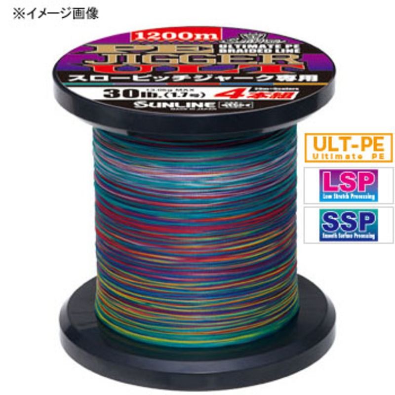 サンライン SUNLINE PEジガーULT4本組スローピッチジャーク 1200m 1.7号|30lb