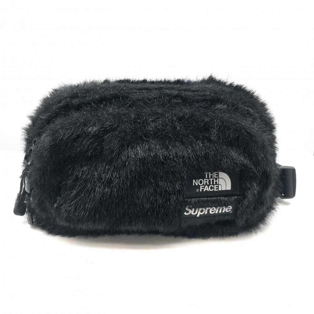 シュプリーム ×ノースフェイス フェイクファーウエストバッグ メンズ
