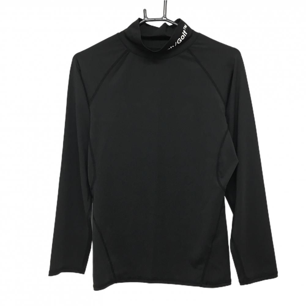 キャプテンズヘルムゴルフ ハイネックインナーシャツ 黒 ネックロゴ