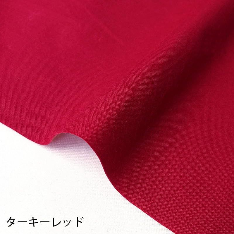 日本紐釦貿易 Nippon Chuko エイティスクエア 無地 生地 綿 シャーティング ターキーレッド レッド系 巾約108cm×9m切売カット KD4630-333-9M 1