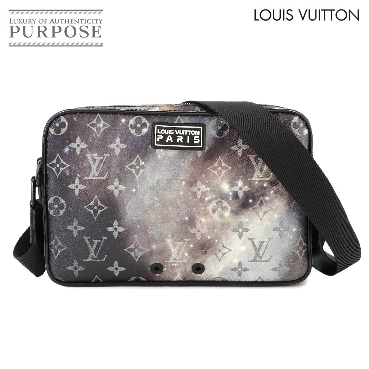 ルイ ヴィトン LOUIS VUITTON モノグラム ギャラクシー アルファ メッセンジャー ショルダー バッグ ブラック M44165 90278277