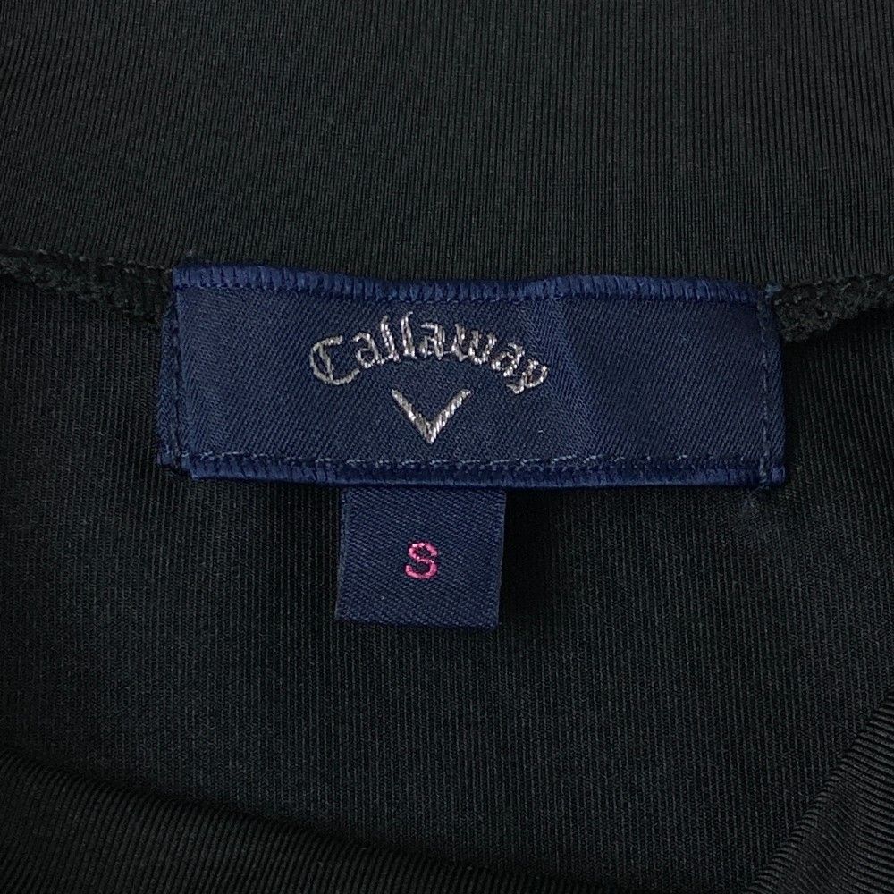 サイズ：S CALLAWAY キャロウェイ  ハイネック 半袖Tシャツ  ブラック系 [240101396637] ゴルフウェア レディース ストスト サイズ：S CALLAWAY キャロウェイ ハイネック 半袖Tシャツ