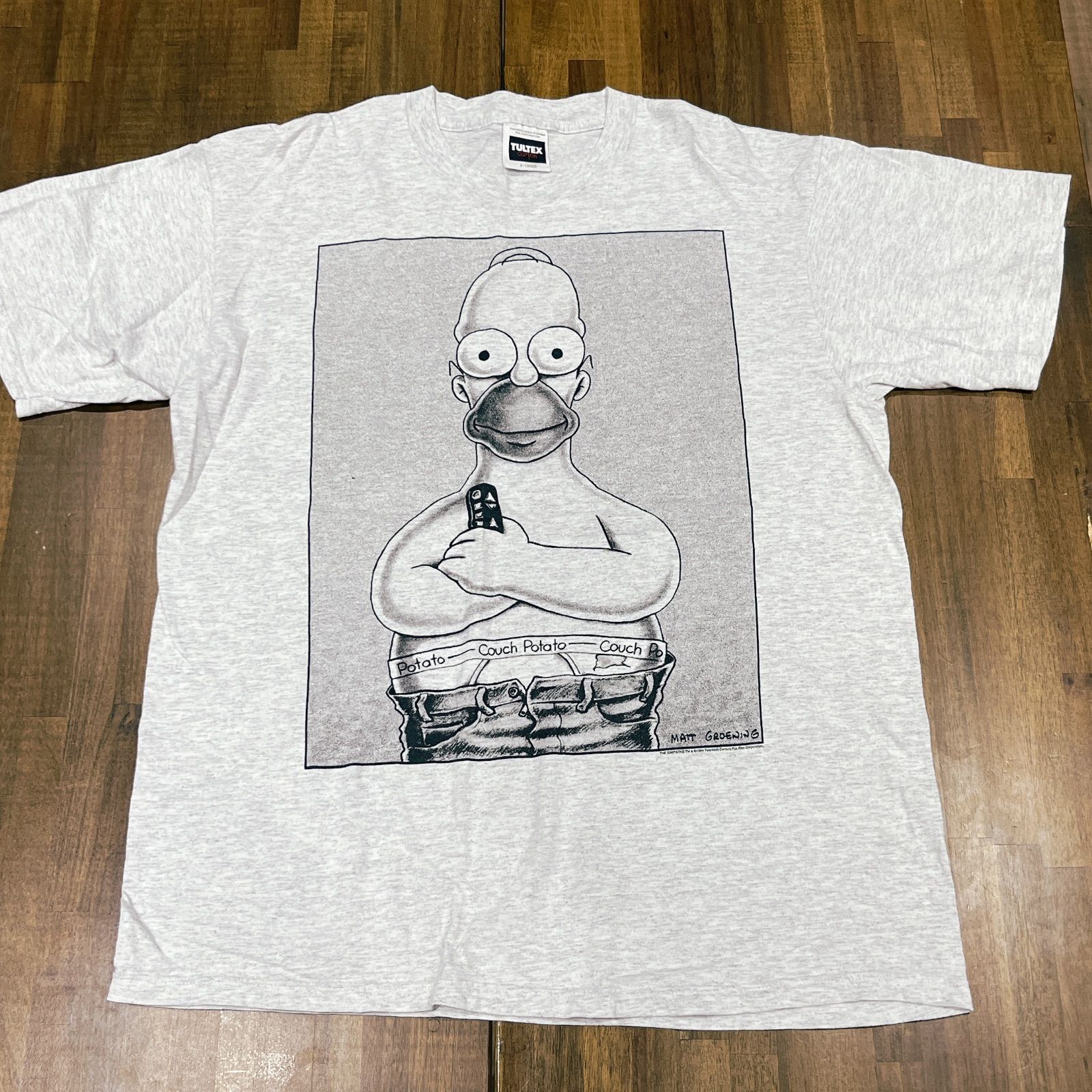 90s TULTEX the simpsons calvin klein parody t-shirt 1994年 