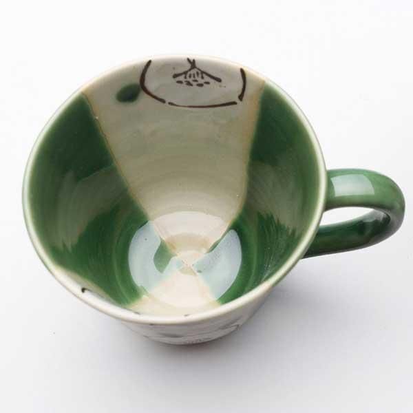 3Pセット）瀬戸焼 織部市松椿 マグ（白） ※陶器,個性的,シリーズ