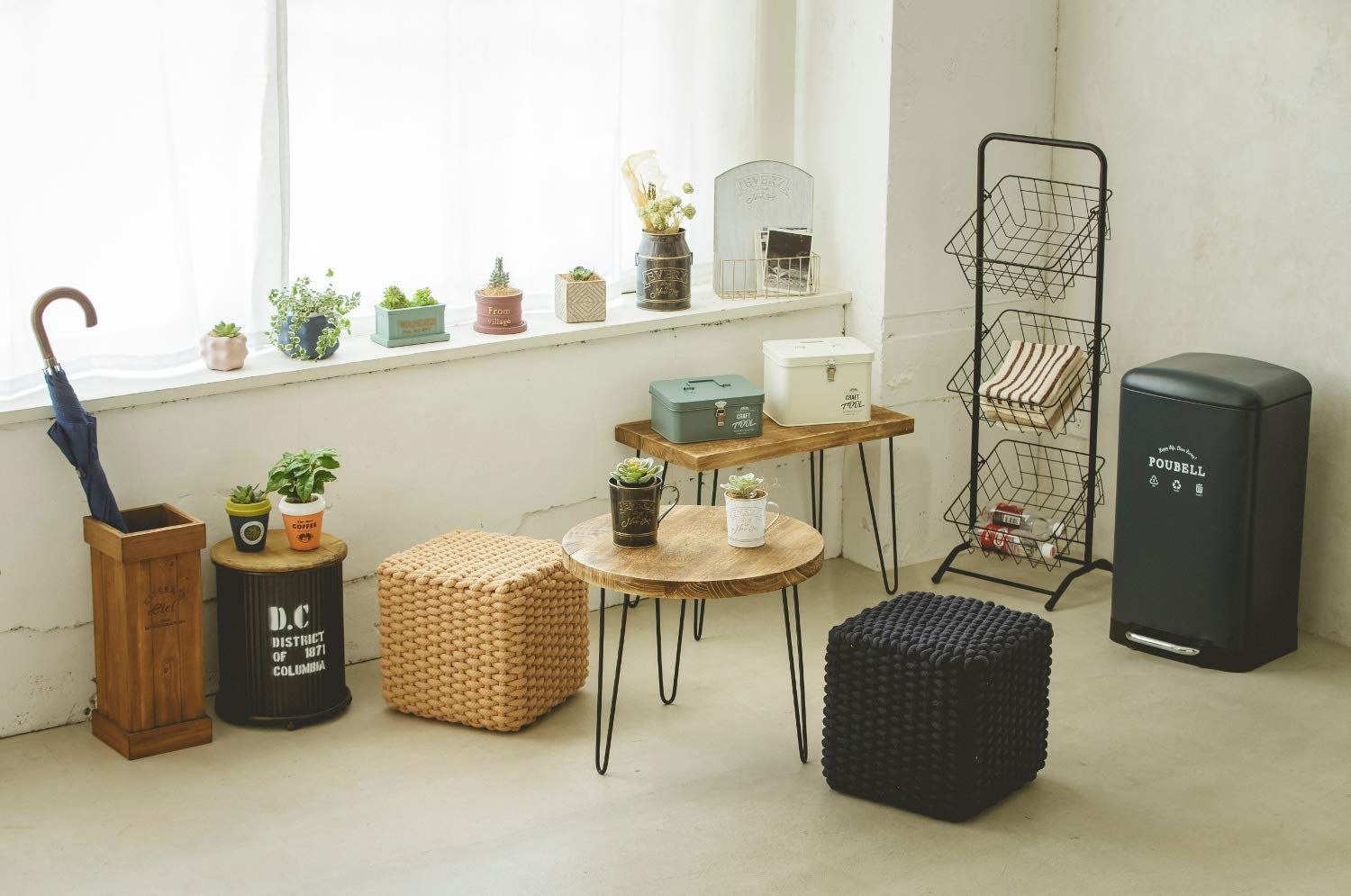 ◇オールドカリモク Karimoku コロニアル 傘立て ヴィンテージ