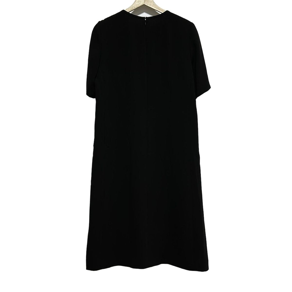 【美品】 Leilian レリアン 半袖ワンピース ブラック　13サイズ レリアンプラス13＋13+ ワンピース半袖カットソー
