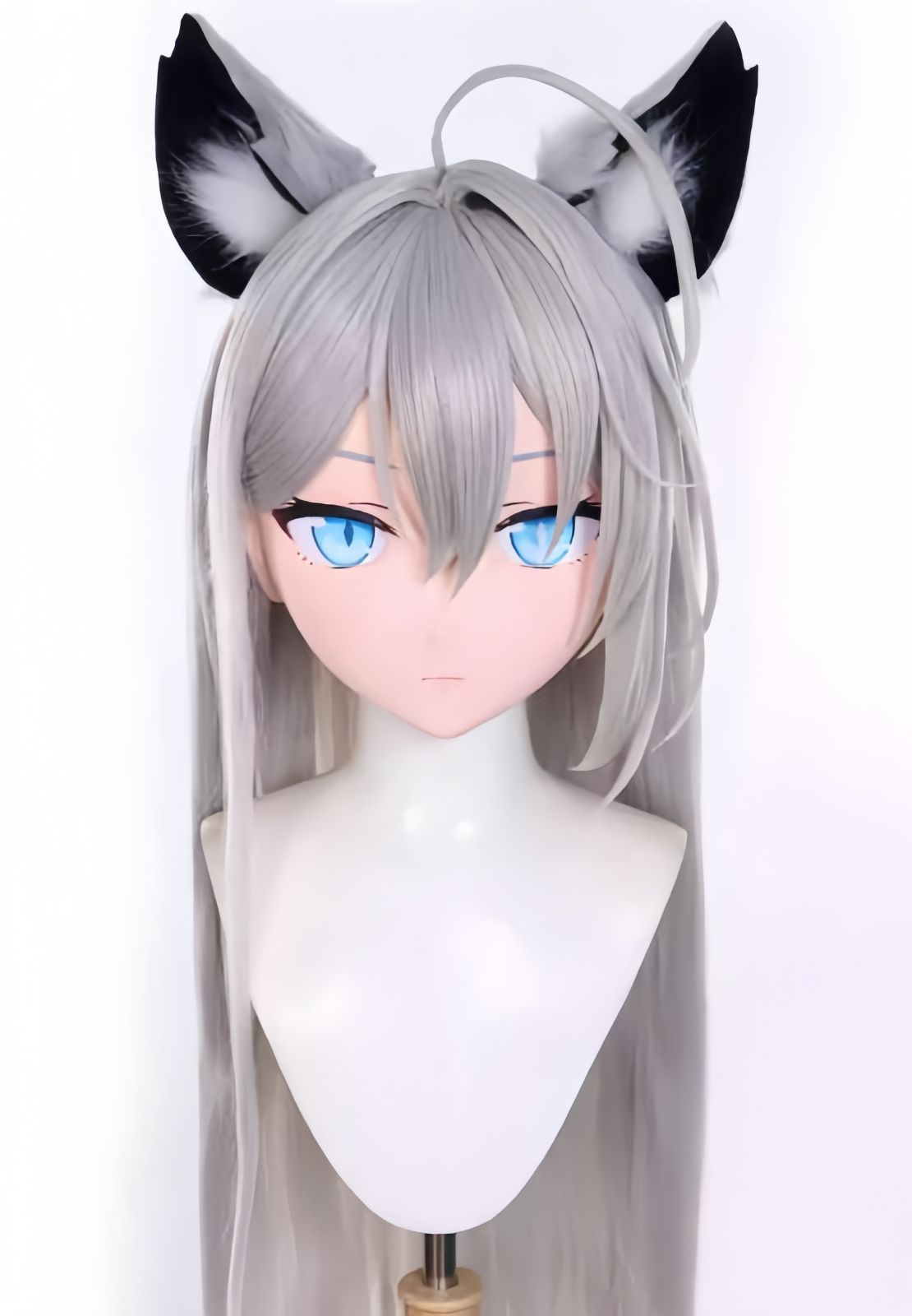 全頭マスク カツラ付き NO.1095 フルマスク ドール ヘッドロリータ人形 コスプレ マスク 仮装 着ぐるみ コスチューム 二次元