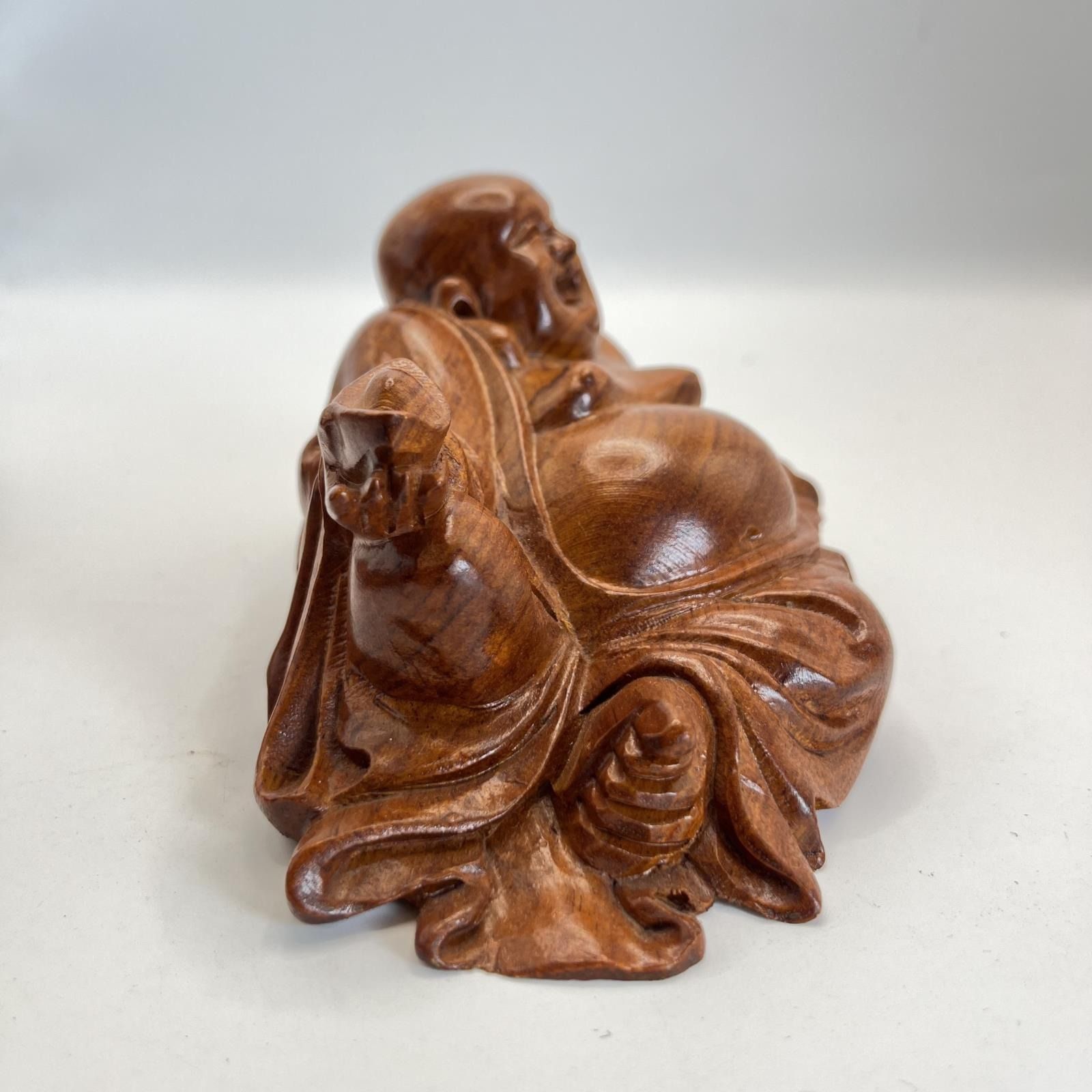 布袋様 オブジェ 木製 木彫 開運 運気 風水 仏像 神様