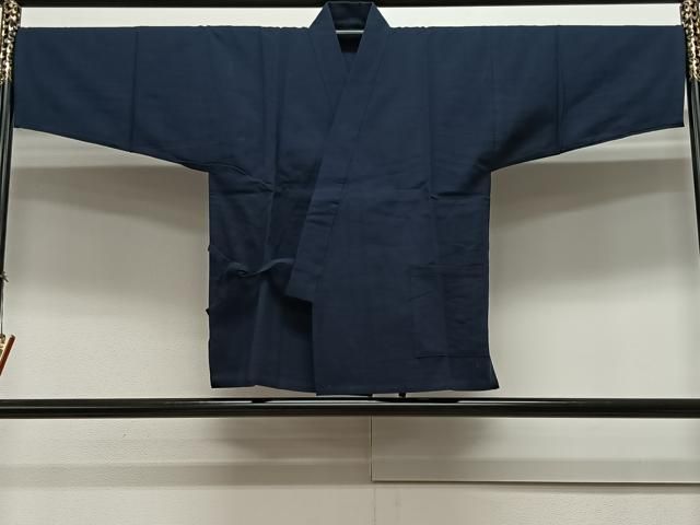 平和屋着物＃男性 作務衣 上下接セット メンズM 男の四季 群青色 CAAX7876ua