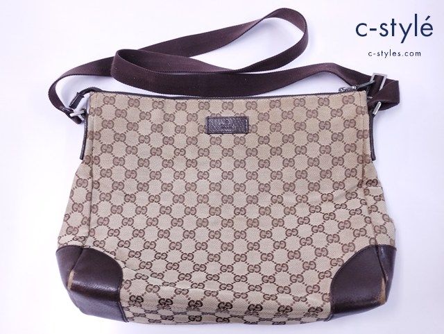 N489 [人気] GUCCI グッチ ショルダーバッグ ブラウン 110054 204991 | G★ GUCCI(グッチ) / ショルダーバッグ/キャンバス/BRW/ブラウン/110054