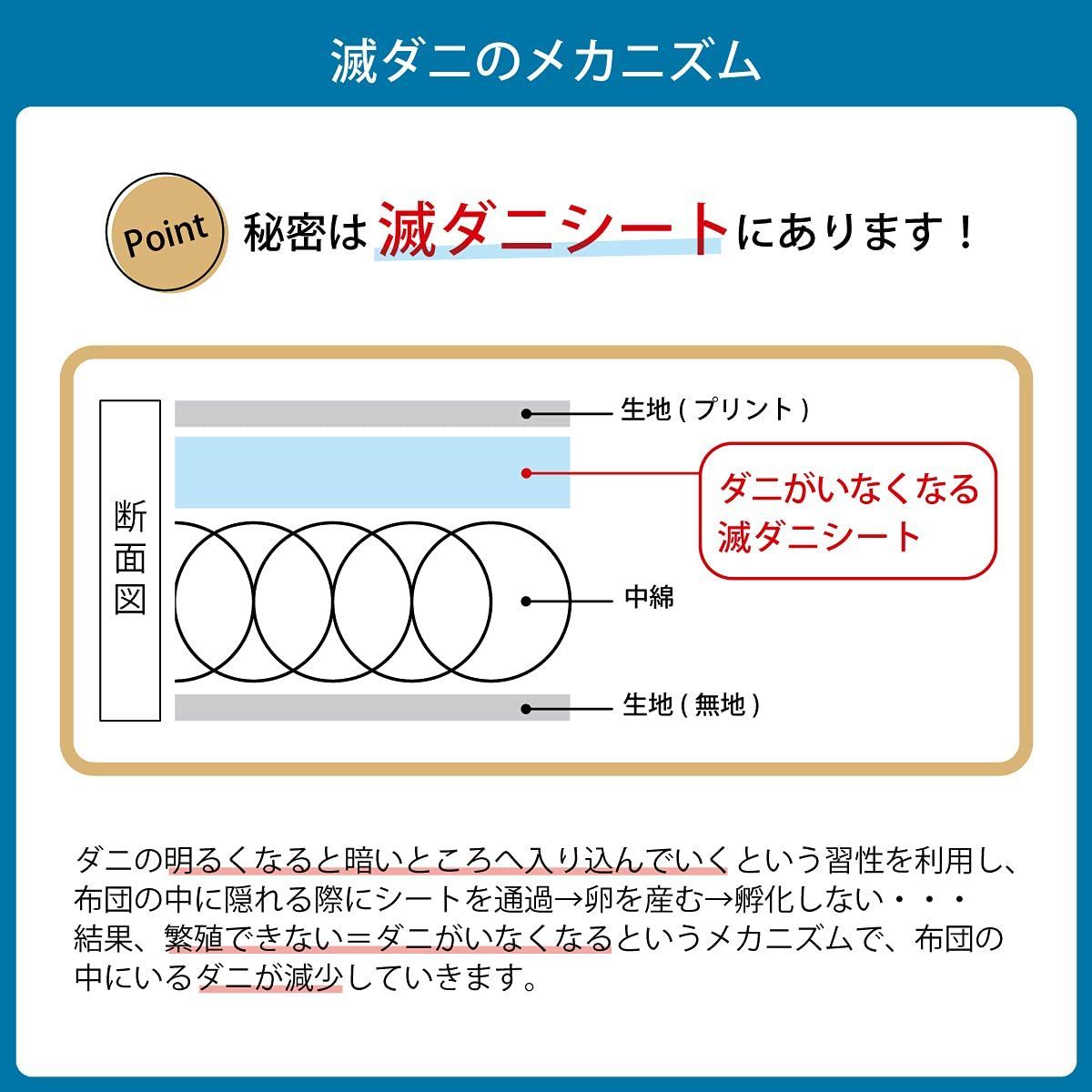 文房具・事務用品 掛けふとん 滅ダニ布団 約150×210cm 寝具 ベージュ