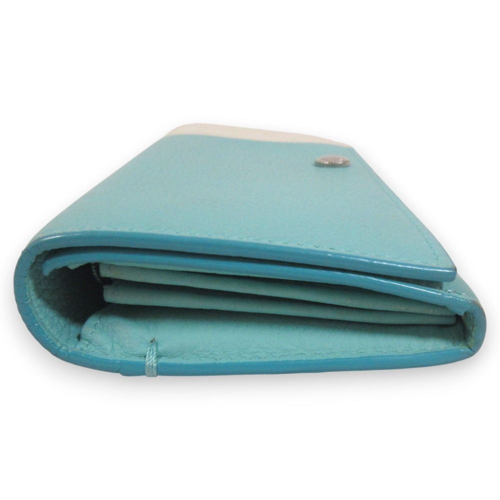 ティファニー TIFFANY&Co. 財布 長財布 レザー 黒 良品 Tiffany\u0026Co. ティファニー バイカラー レザー 二つ折り長財布