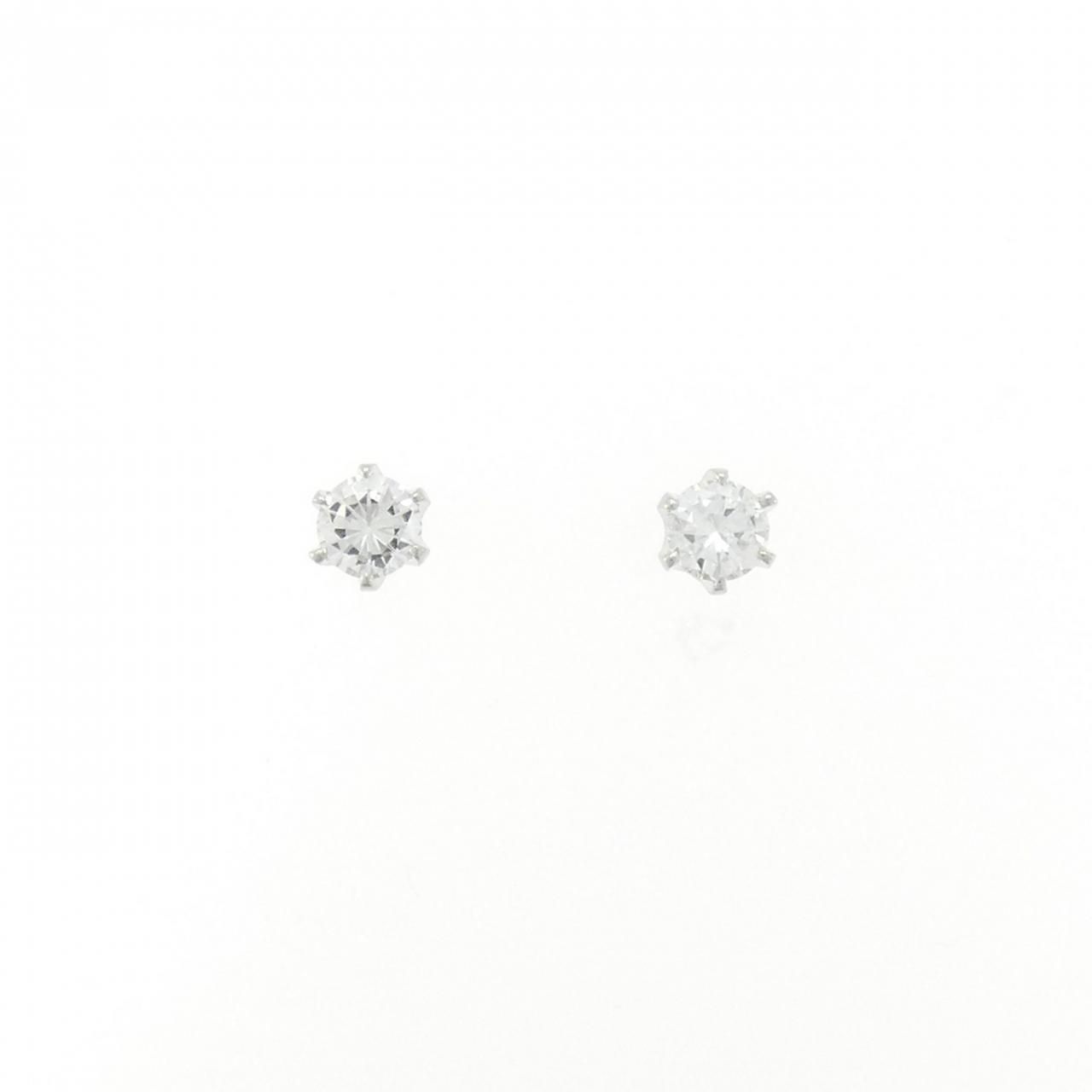PT850|PT900 ソリティア ダイヤモンド ピアス 0.605CT