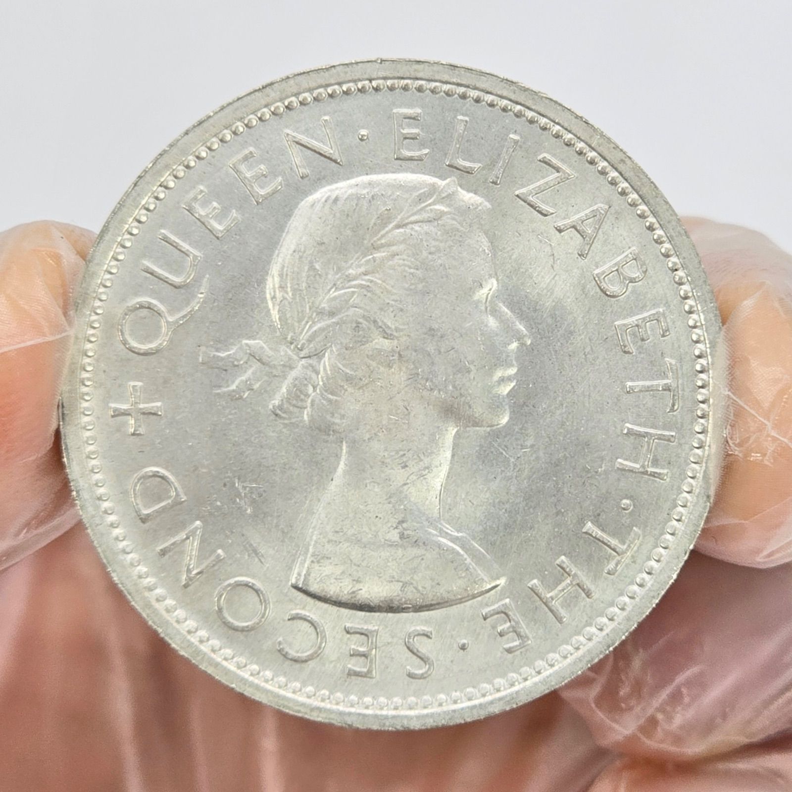 1953年 南ローデシア セシル・ローズ生誕100周年 クラウン銀貨 南ローデシア Southern Rhodesia エリザベス2世 セシル ローズ