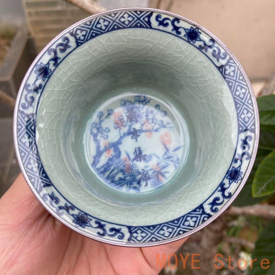中国茶器 陶泥蘭亭集序三才蓋碗 陶磁茶碗 煎茶器 新品未使用 中国茶器 陶泥蘭亭集序三才蓋碗 陶磁茶碗 煎茶器 新品未使用