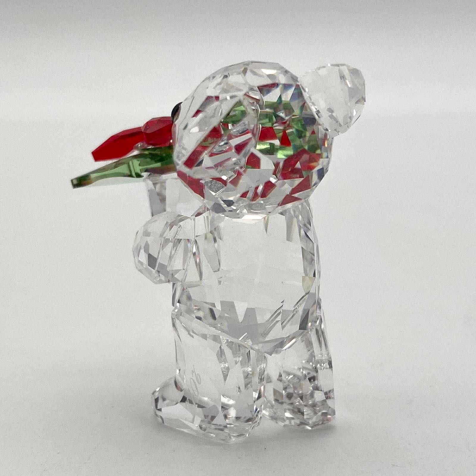 美品 希少 スワロフスキー ベア 花 ポインセチア クリスマス クリスタル 限定品】希少 スワロフスキー ベア 花 ポインセチア クリスマス