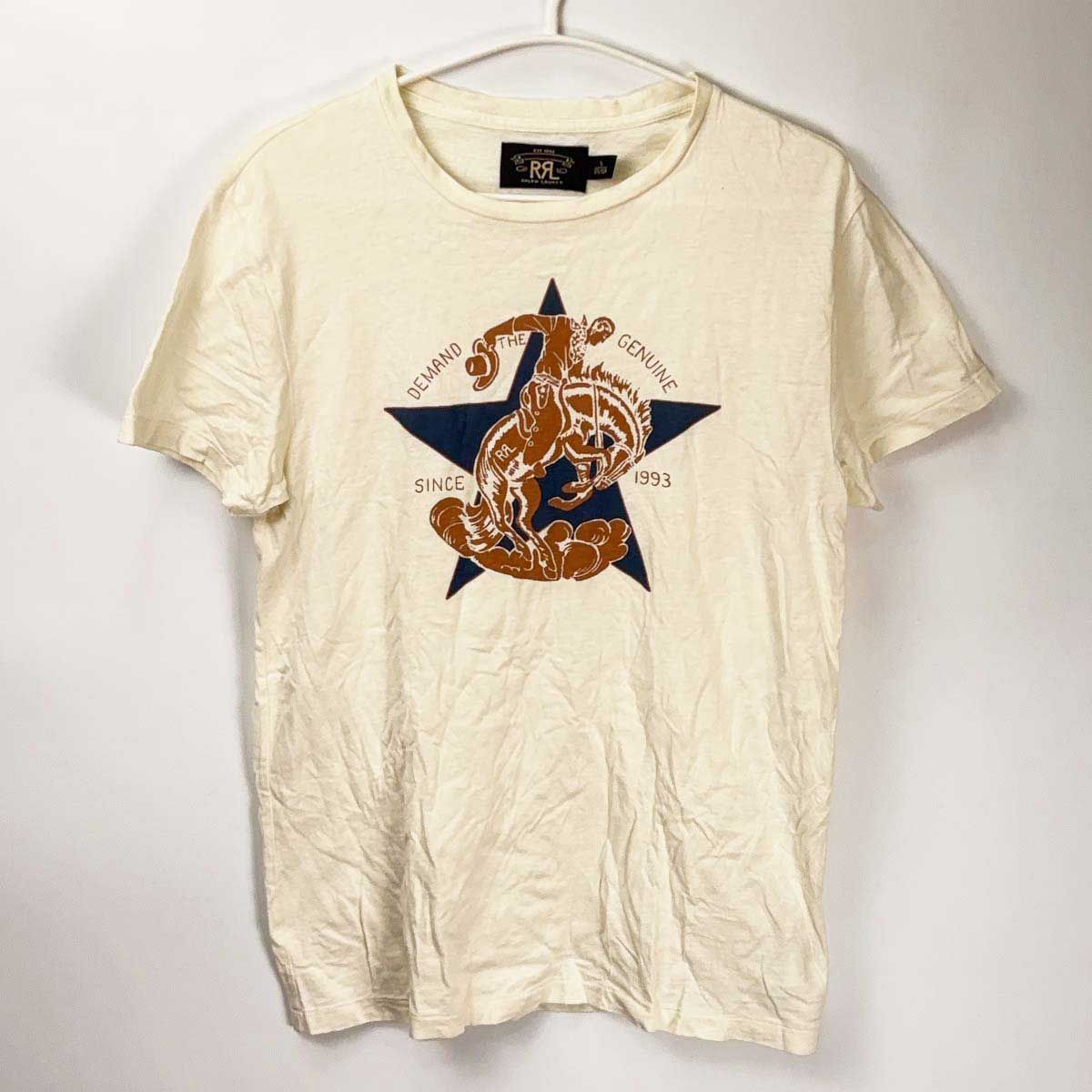 RRL RODEO TEE SHIRTS ロデオ Tシャツ S クリーム メンズ