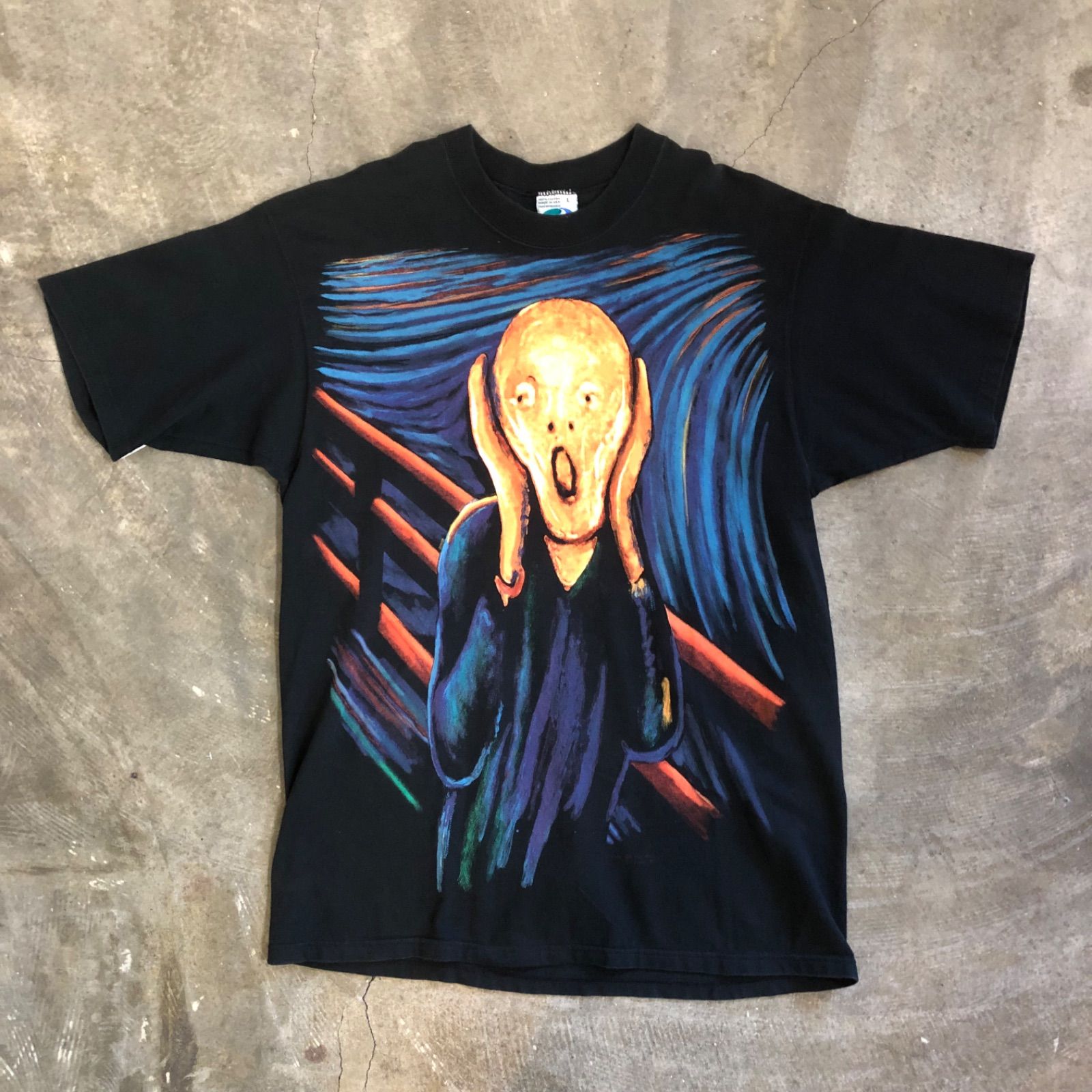 66T6127 LIQUID BLUE Tシャツ ムンク　叫び　USA製　古着 T6127 LIQUID BLUE Tシャツ ムンク 叫び USA製 古着 - メルカリ