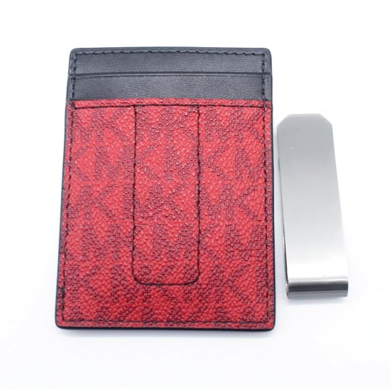 マイケルコース メンズ男性用マネークリップカードケース37H9LGFD1B-BRIGHT RED 並行輸入品