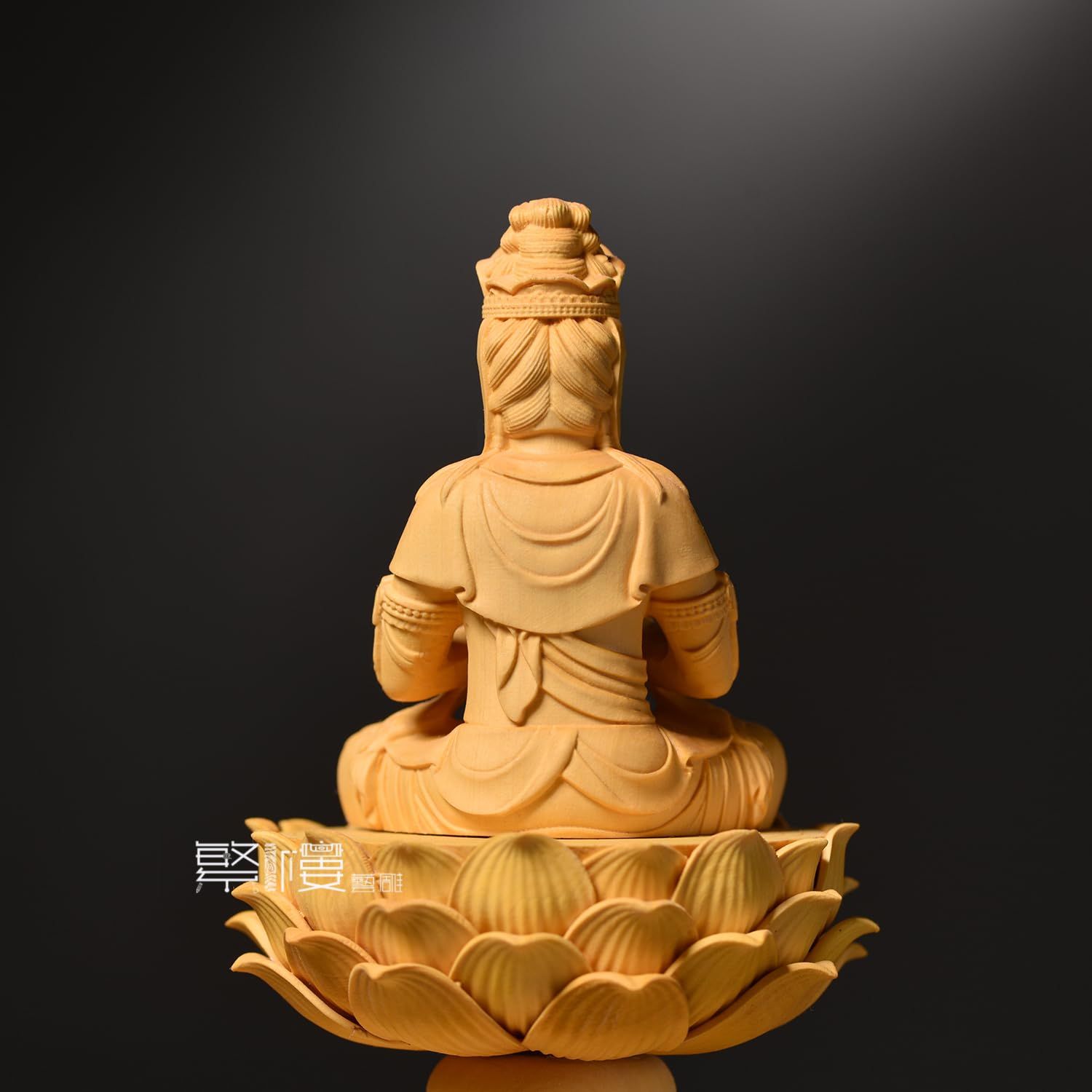 繁樓藝雕 普賢菩薩 仏像 木彫り 柘植の木 十二干支お