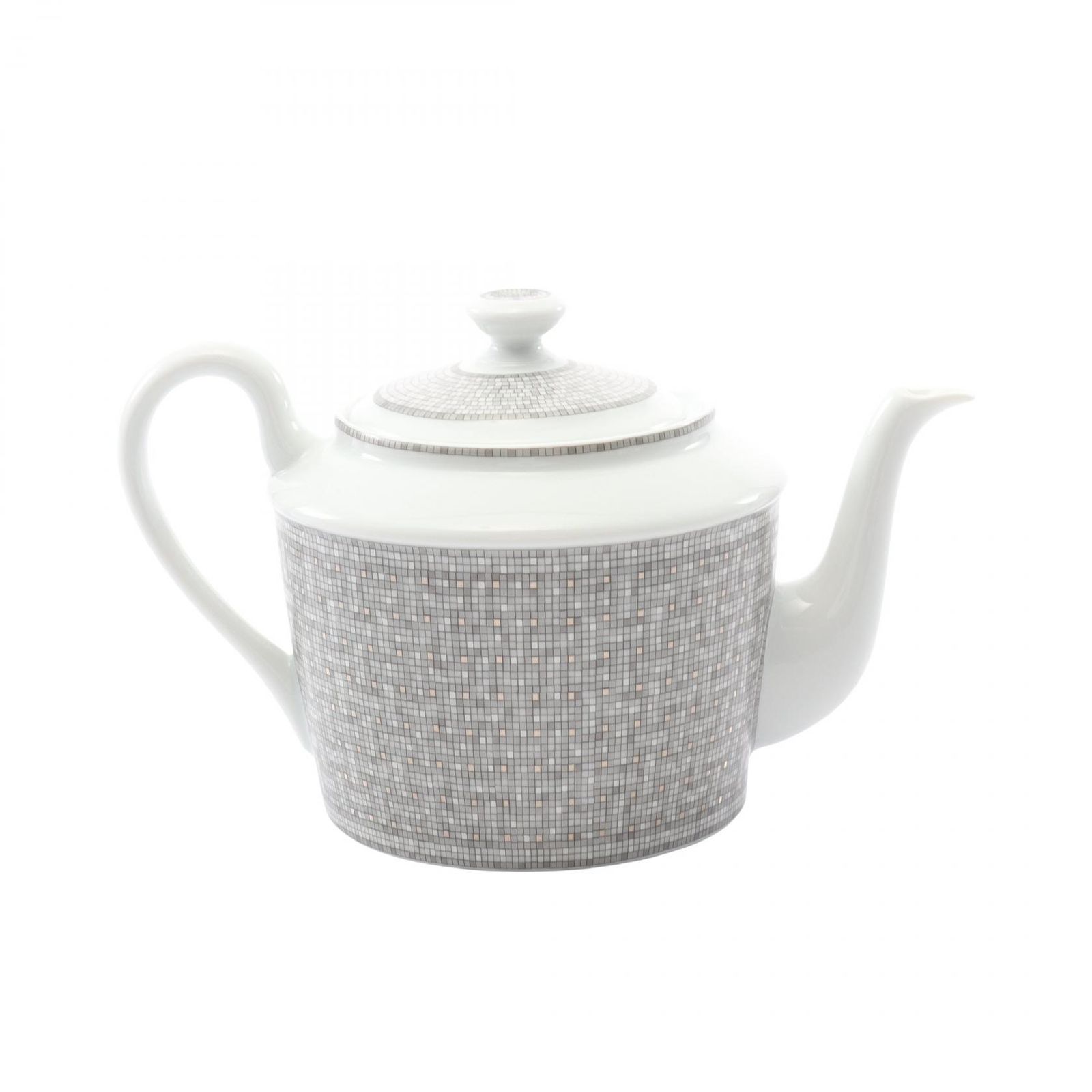 エルメス HERMES 食器 ティーポット モザイク 24 ホワイト ブラック その他 ポット ユニセックス