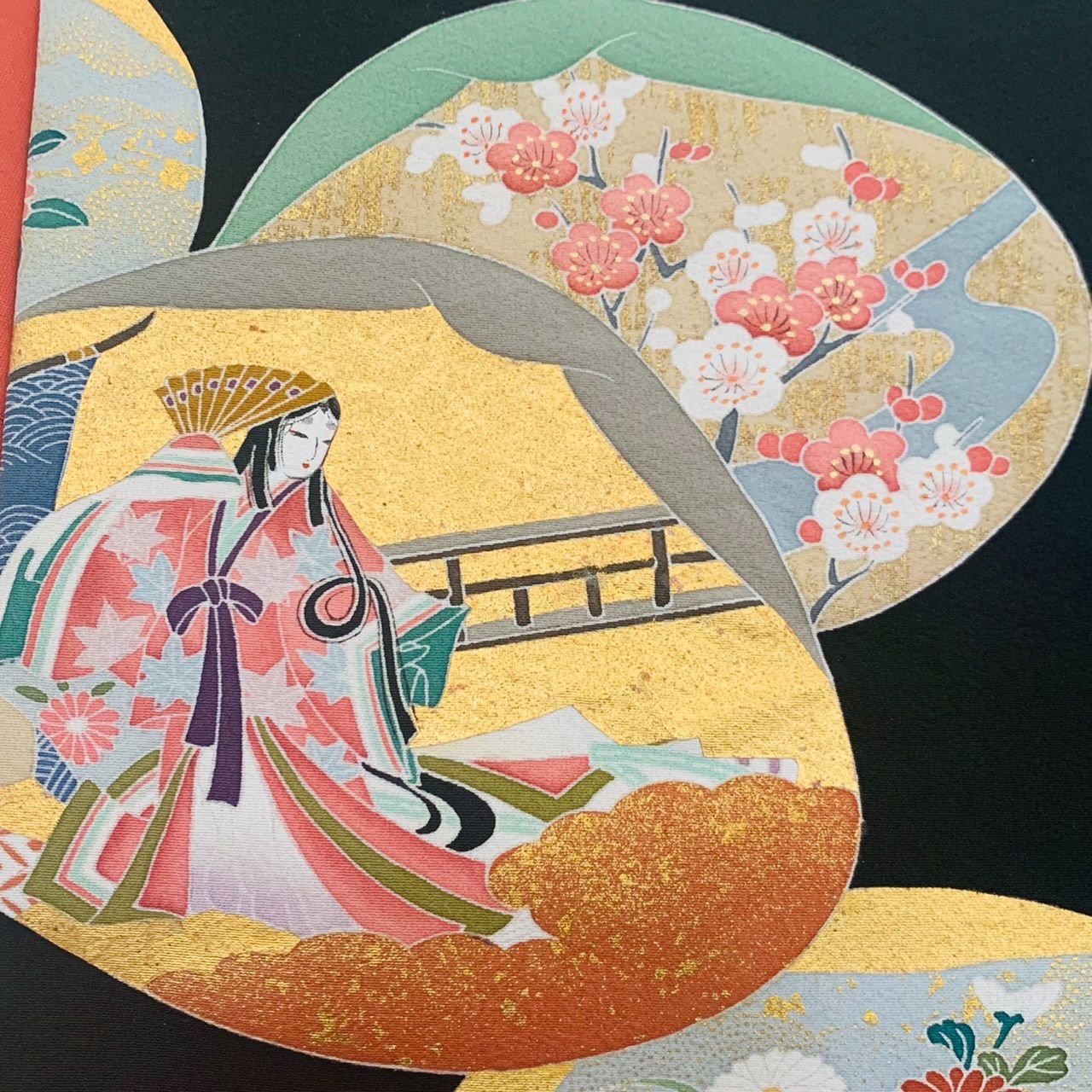 手描き ひな祭り友禅ペストリー：立雛