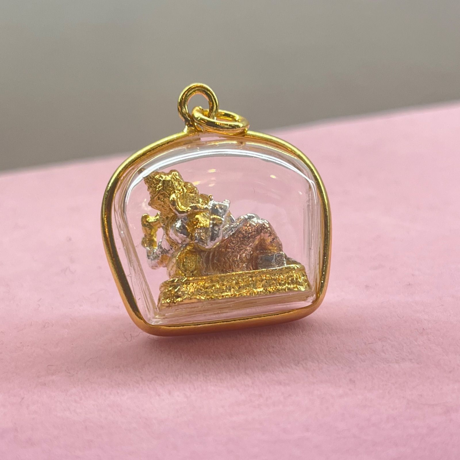 プラクルアン ピンクガネーシャ ピンクガネーシア お守り タイ 縁起物