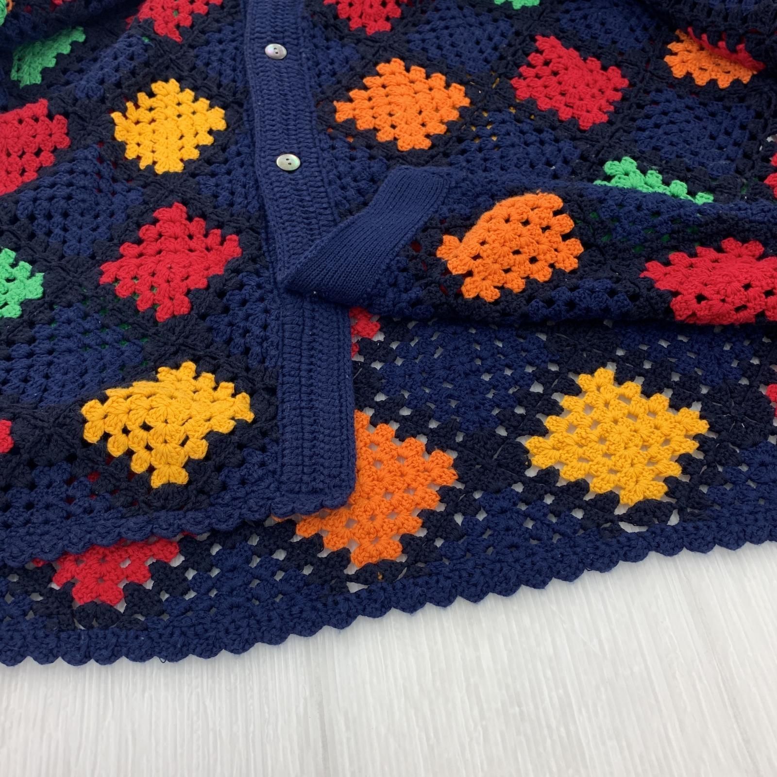 SON OF THE CHEESE/Stained glass knit/SSシャツ/M/ネイビー - メルカリ