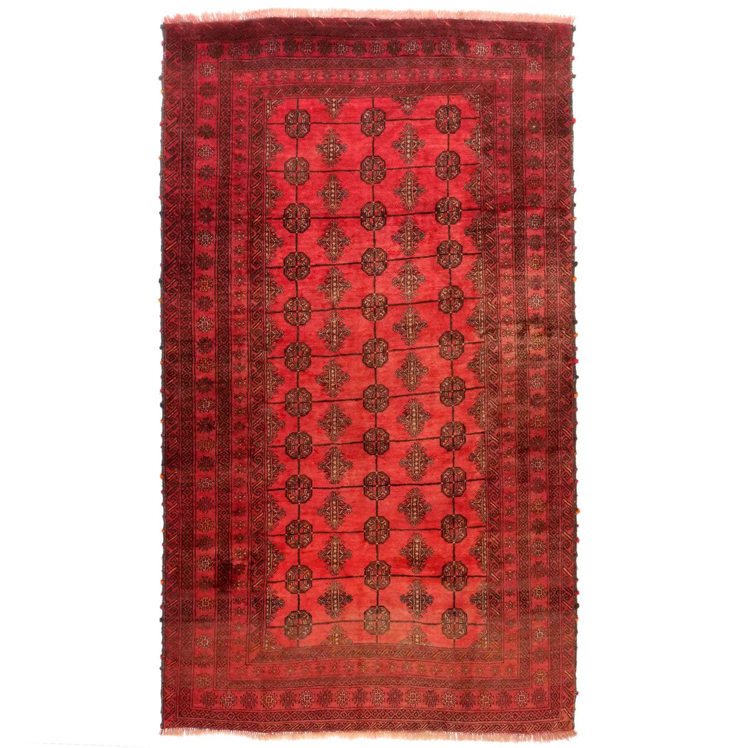 サラフス 1960年代 2500×1430mm セミアンティーク テケギュル 手織り - carpet-アンティークペルシャ絨毯 ヴィンテージラグ専門店 送料無料