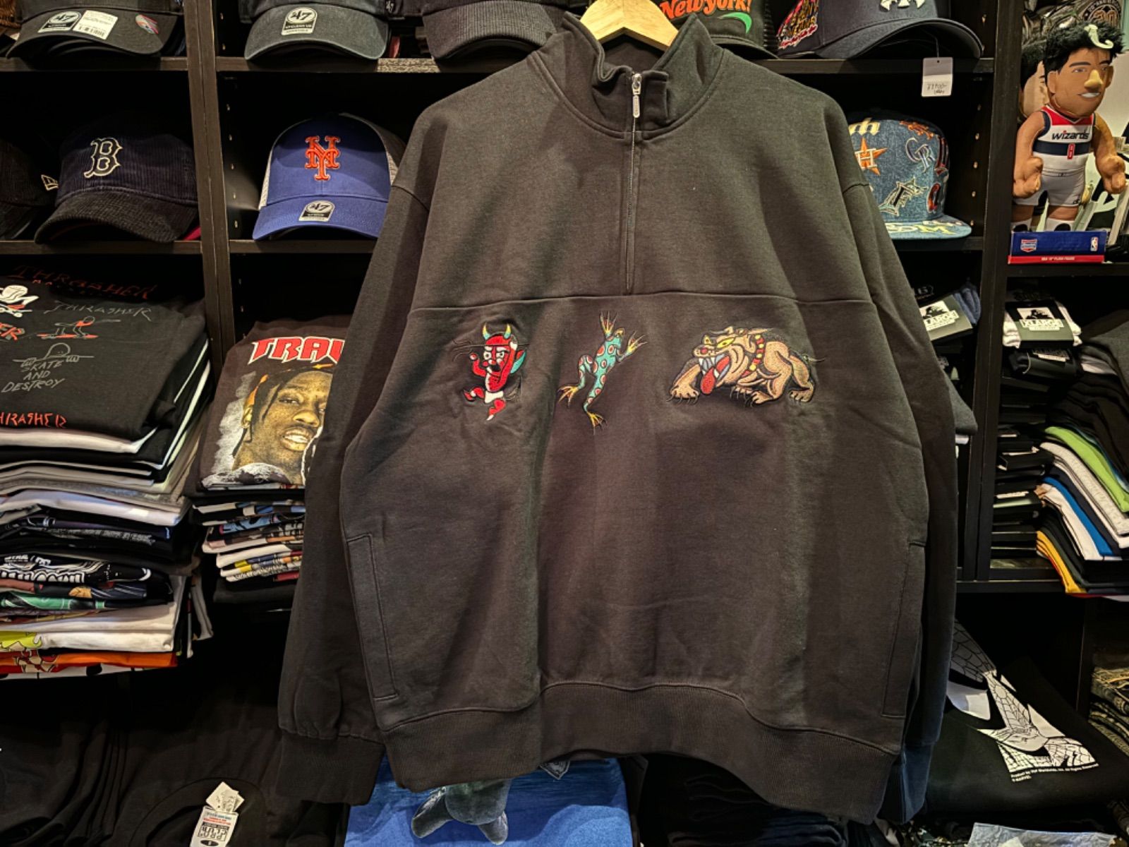 HUF BLEDSOE QUARTER ZIP FLEECE BLACK Lサイズ - メルカリ
