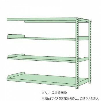 サカエ RKラック 4段タイプ 1500×450×1500mm グリーン RKN-5454R