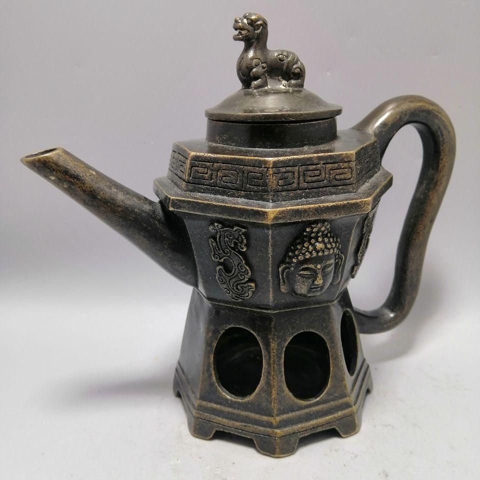 銅器 牡丹高把壺 徳利 装飾品 工芸品 置物 銅器 牡丹高把壺 徳利 装飾品 工芸品 置物 - メルカリ