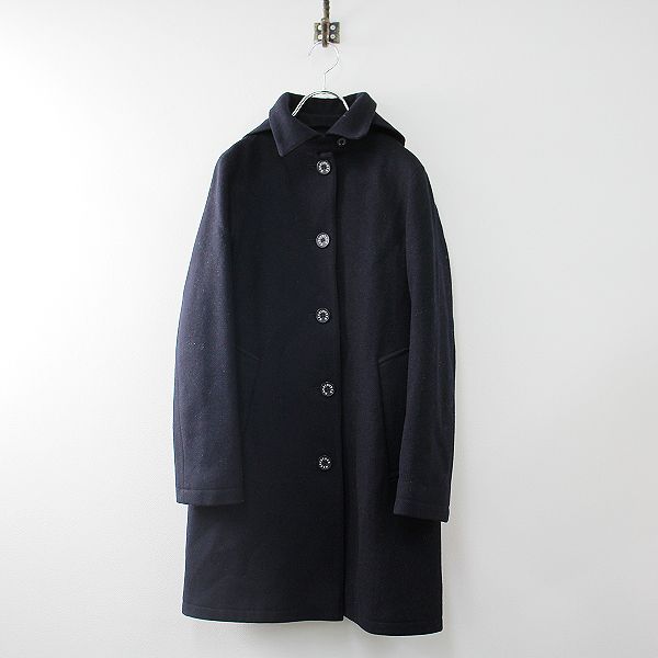 MACKINTOSH】 マッキントッシュウールフード付きネイビーコート