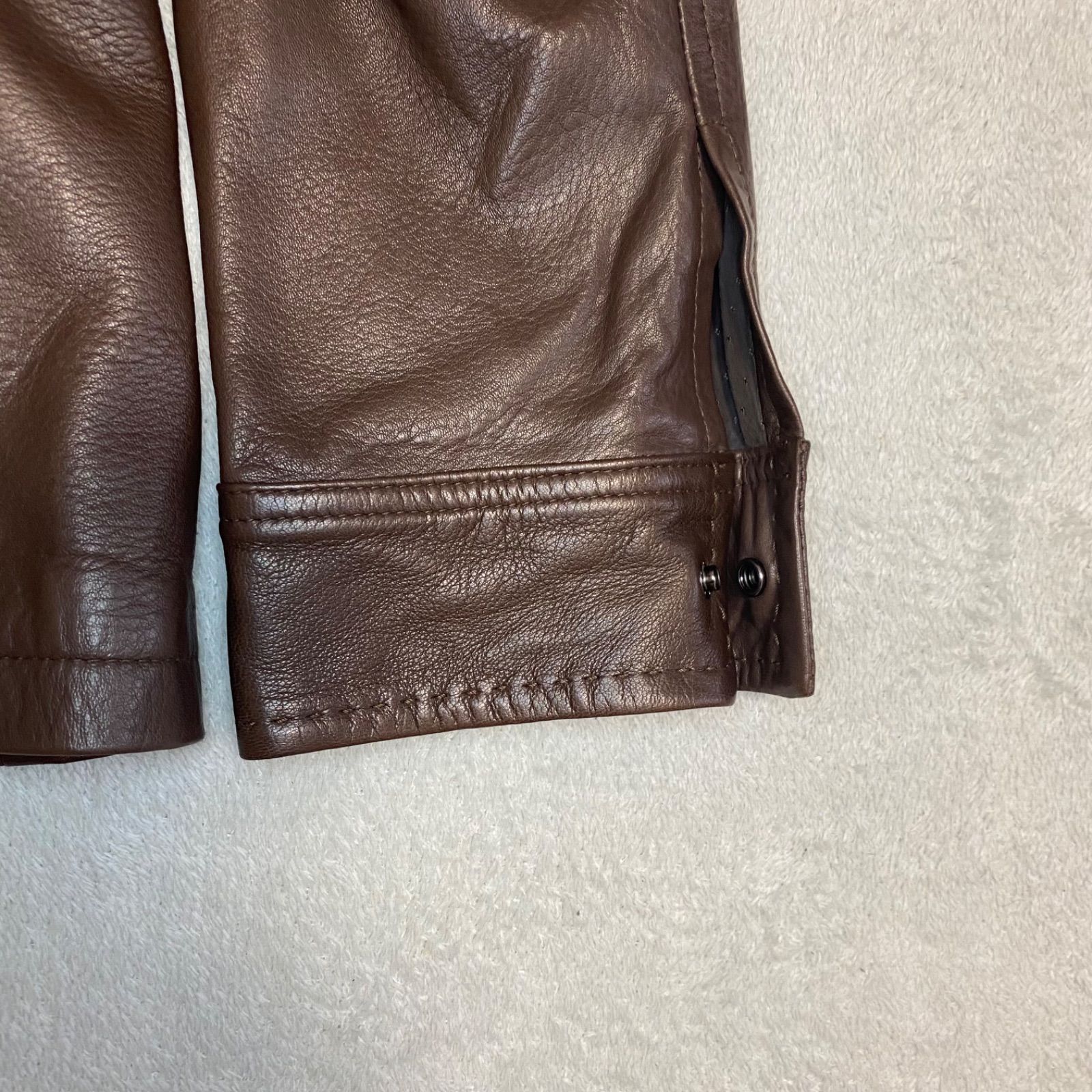 アルチザン　ブラウン レザージャケット ARTISAN】アルチザン レザージャケット レザーブルゾン サイズS