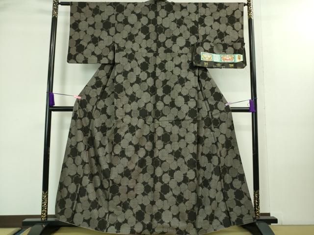 平和屋着物□極上 本場大島紬 7マルキ 古代染色純泥染 高橋一郎