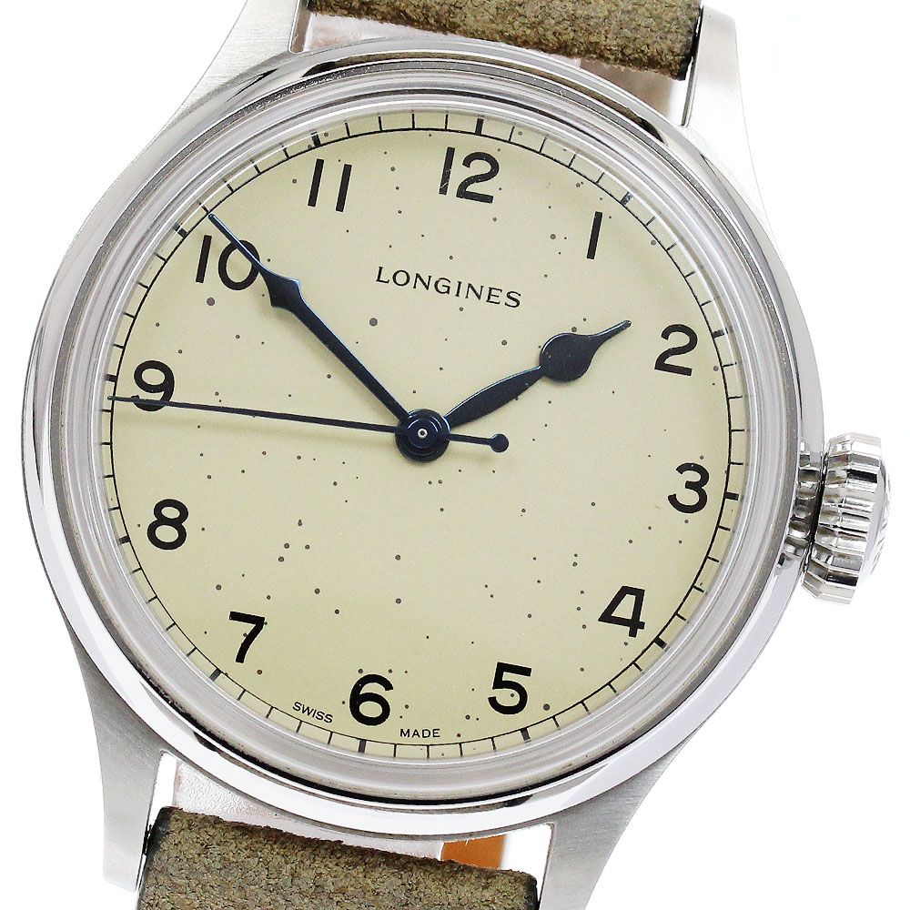 ロンジン LONGINES L2.819.4 ヘリテージ ミリタリー 自動巻き メンズ _889736