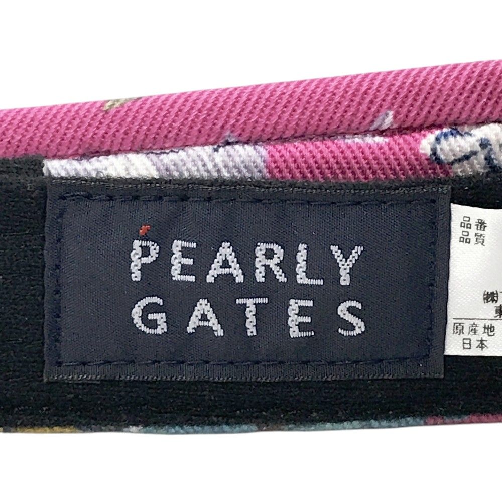 新品未使用　PEARLY GATES 花柄バイザー PEARLY GATES パーリーゲイツ サンバイザー 花柄 ピンク系 FR