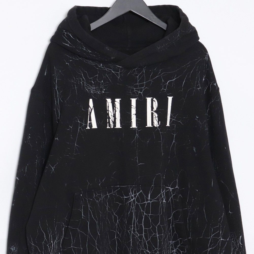 AMIRI★グラフィック プリント フーディ 希少【アミリ】グラフィックロゴ スウェットパーカー ブラック
