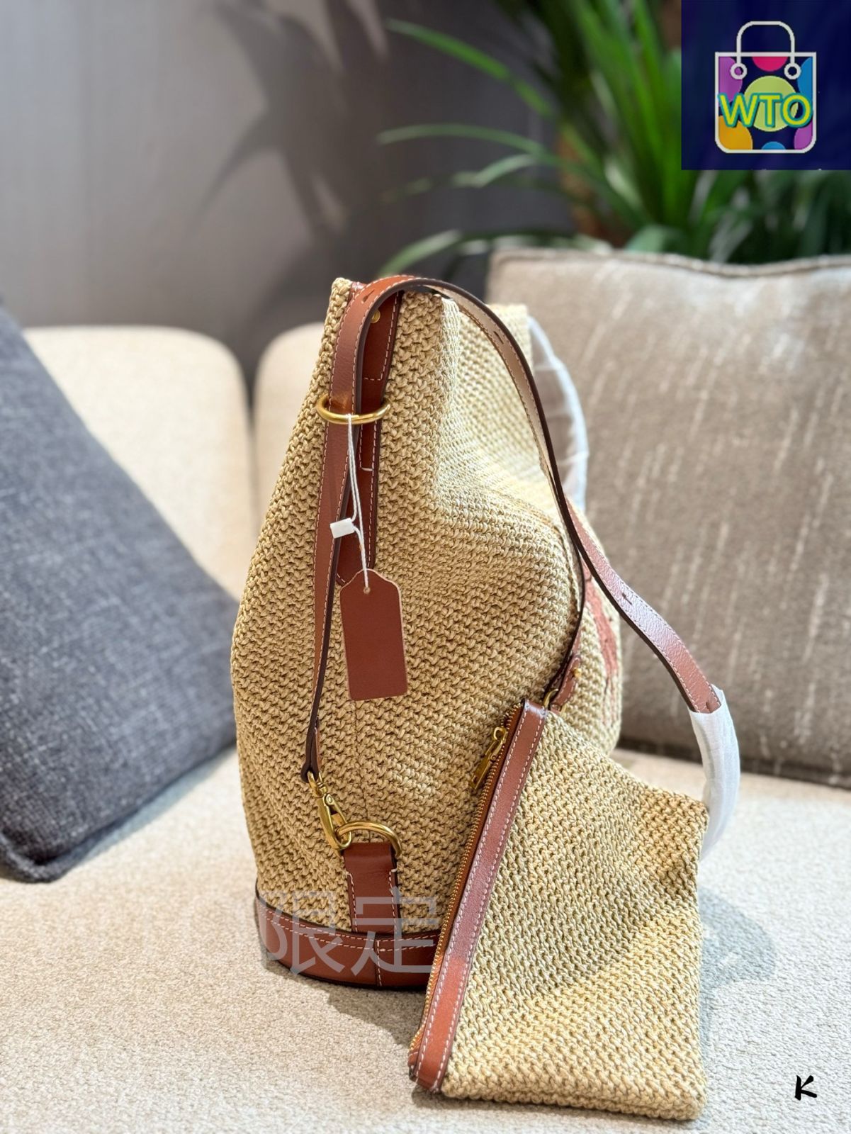 今日WTO】Ralph Lauren Raffia Woven Bucket Bag / ラルフ