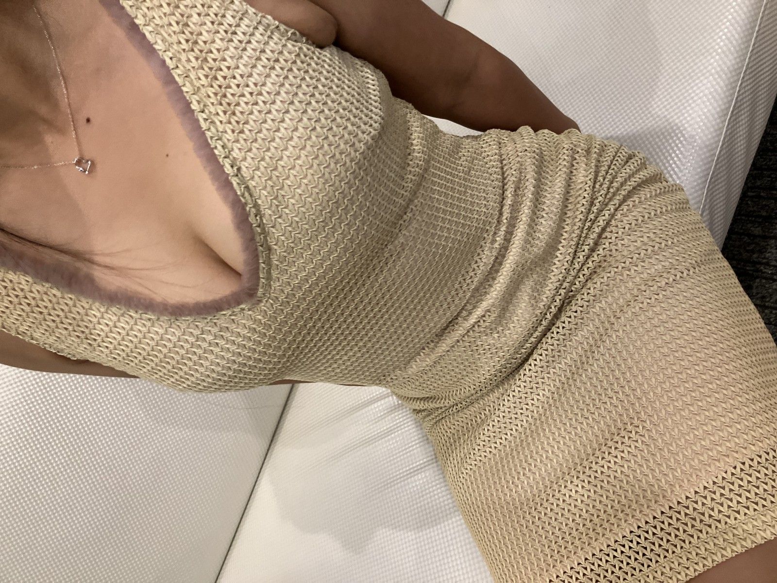 TOCCA ノースリーブワンピース ベージュ系 値下げ交渉可 フォロー割5% トッカ TOCCA ワンピース ベージュ