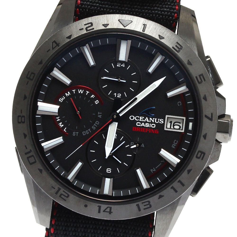 カシオ CASIO OCW-T3000BRE-1AJR|BBQS09W オシアナス クラシックライン BRIEFINGコラボモデル ソーラー電波 メンズ保証書付き_894716