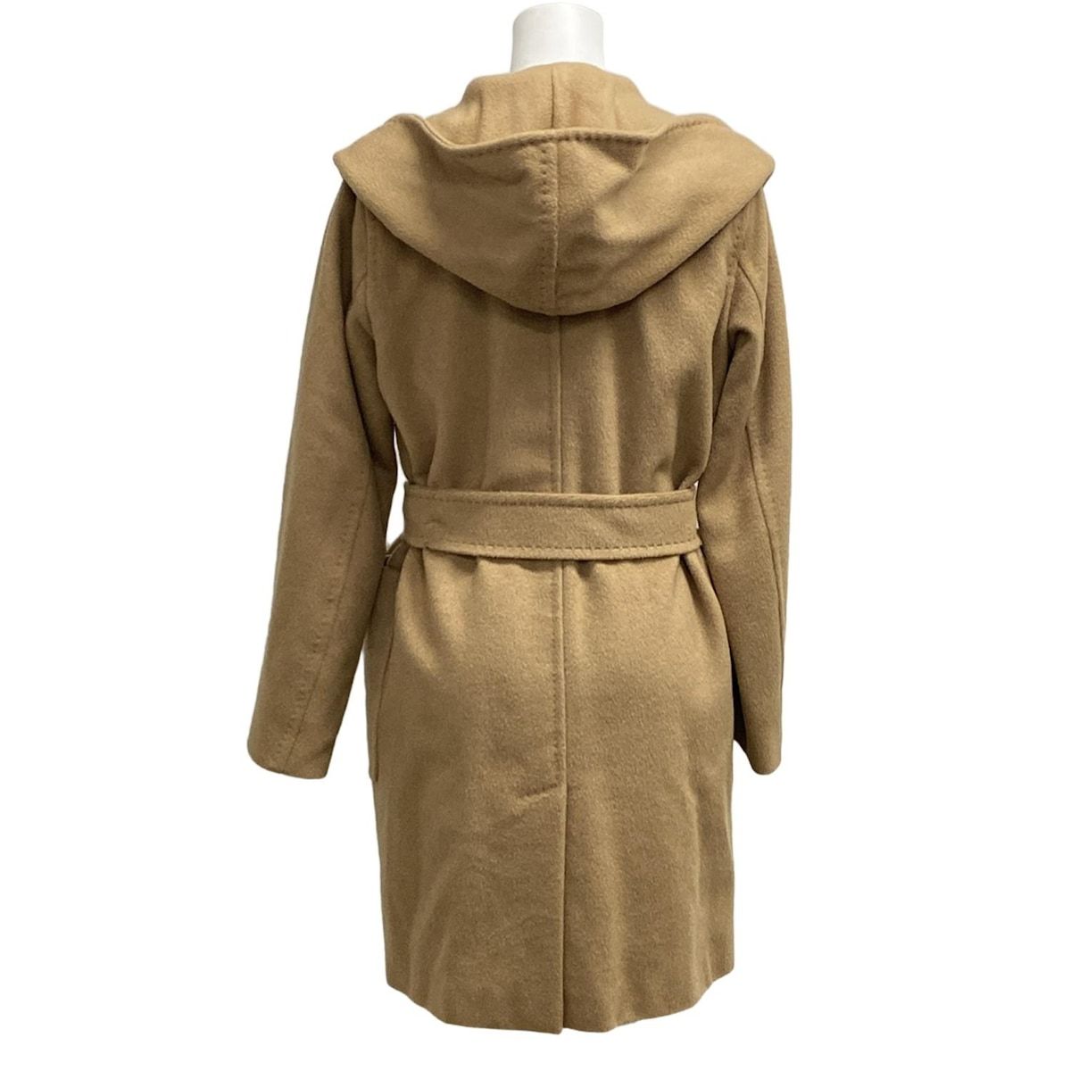 Max Mara マックスマーラ コート サイズJ42 レディース リアルト フーデッドラップコート 10860603 ライトブラウン 長袖 キャメル 秋 冬